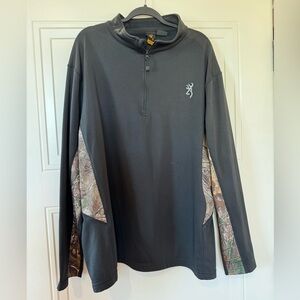 Browning Black Fleece Quarter Zip Pull Over!